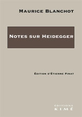 Notes sur Heidegger - Maurice Blanchot
