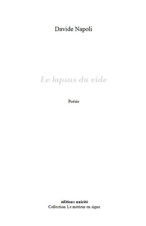 Le lapsus du vide - Davide Napoli