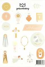 Planche 17 autocollants sacrements - God save the King