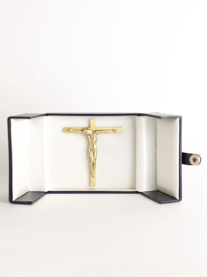 Chapelle de voyage Croix Christ bronze - Partant