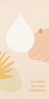 Image « Souvenir de mon baptême » goutte eau rose - God save the King