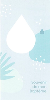 Image « Souvenir de mon baptême » goutte eau bleue - God save the King