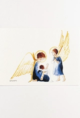 Image Baptême Anges naissance - Gaudete