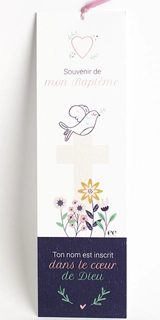 Lot de 10 signets identiques « Souvenir de mon baptême » fille - CcomCandy