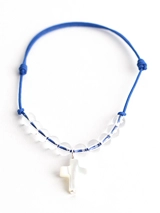 Bracelet dizainier sur lien croix nacre - Caroline Les petits philosophes