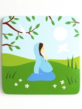 Cadre enfant Marie à genoux - La ronde des couleurs