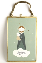 Cadre laiton Saint Joseph - God save the King