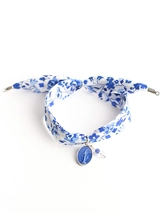 Bracelet ruban tissu liberty Médaille Miraculeuse - Caroline Les petits philosophes