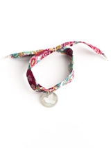 Bracelet ruban tissu liberty colombe - Caroline Les petits philosophes