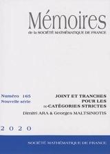 Mémoires de la Société mathématique de France, n° 165. Joint et tranches pour les ∞-catégories strictes - Dimitri Ara