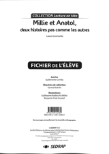 Millie et Anatol, deux histoires pas comme les autres : Laura Leonardo : fichier de l'élève - Guillemette Comby