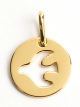 Pendentif colombe plaqué or - Partant