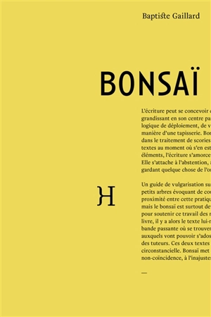 Bonsaï - Baptiste Gaillard