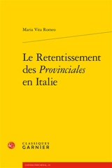 Le retentissement des Provinciales en Italie - Maria Vita Romeo