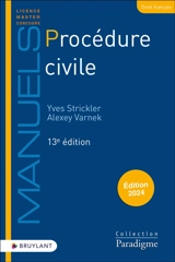 Procédure civile : 2024 - Yves Strickler