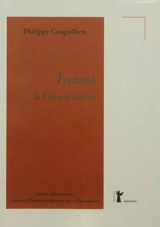 Fronimo de Vincenzo Galilei - Philippe Canguilhem