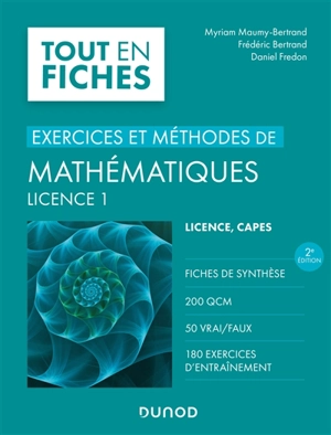 Exercices et méthodes de mathématiques licence 1 - Myriam Maumy-Bertrand