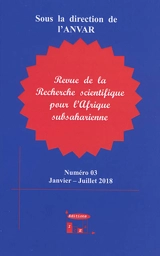 Revue de la recherche scientifique pour l'Afrique subsaharienne, n° 3