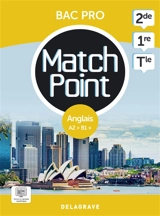 Match point, anglais A2-B1+, 2de, 1re, terminale bac pro - Corinne Aubour