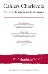 Etudes franco-ontariennes no. 9 - Jean-Pierre Pichette