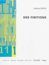 Des finitions : défis définis définitifs - Antoine Simon