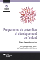 Programmes de prévention et développement de l'enfant : 50 ans d'expérimentation