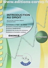 Introduction au droit : candidats à l'UE 1 du DCG : énoncé, cas pratiques - Léa Got