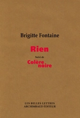Rien. Colère noire - Brigitte Fontaine