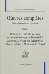 Oeuvres complètes. Vol. 1 - Nicolas-Antoine Boulanger