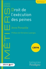 Droit de l'exécution des peines : CRFPA - Anne Ponseille