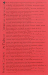 De l'adresse (situations optiques) - Isabelle Cornaro