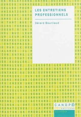 Les entretiens professionnels - Gérard Bourliaud