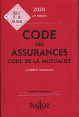 Code des assurances 2020. Code de la mutualité 2020