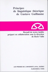 Principes de linguistique théorique - Roch Valin