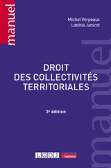 Droit des collectivités territoriales - Michel Verpeaux