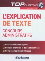 L'explication de texte, concours administratifs - Caroline Binet