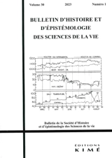 Bulletin d'histoire et d'épistémologie des sciences de la vie, n° 30-1. Explicasciences
