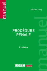 Procédure pénale - Jacques Leroy