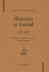 Mémoires et journal : 1777-1867 - Jean-Pons-Guillaume Viennet