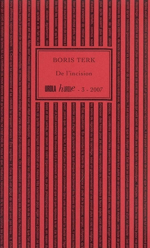 De l'incision - Boris Terk