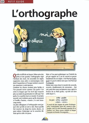 L'orthographe - Nathalie Audard