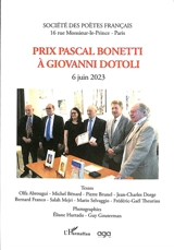 Prix Pascal Bonetti à Giovanni Dotoli : 6 juin 2023 - Société des poètes français