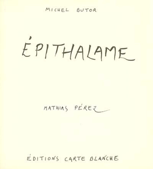Epithalame - Michel Butor