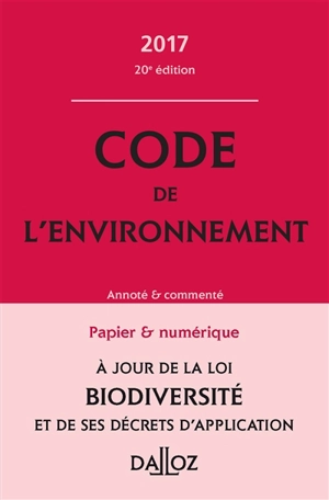 Code de l'environnement 2017