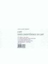 L'art dans l'indifférence de l'art - Jean-Claude Moineau
