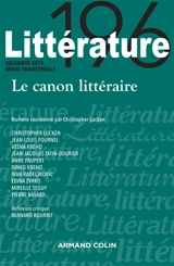 Littérature, n° 196. Le canon littéraire