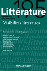 Littérature, n° 195. Visibilités littéraires