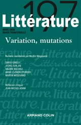 Littérature, n° 197. Variation, mutations