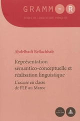 Représentation sémantico-conceptuelle et réalisation linguistique : l'excuse en classe de FLE au Maroc - Abdelhadi Bellachhab