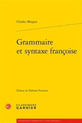 Grammaire et syntaxe françoise - Charles Maupas